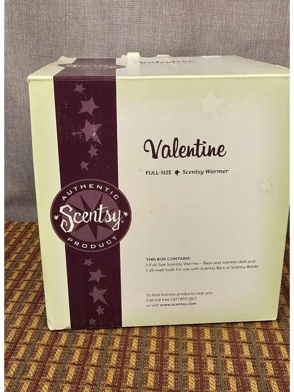 Scentsy Valentine Full-Size Warmer With Red Polka Dot Bow - Authentic Product